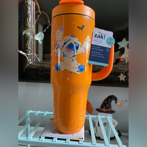 zak! Disney Lilo & Stitch Halloween Stainless Steel Sutton 2-In-1 Tumbler ✨40 oz